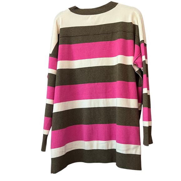 NEW We The Free Free People Striped Cardigan Sweater Medium - Picture 7 of 8